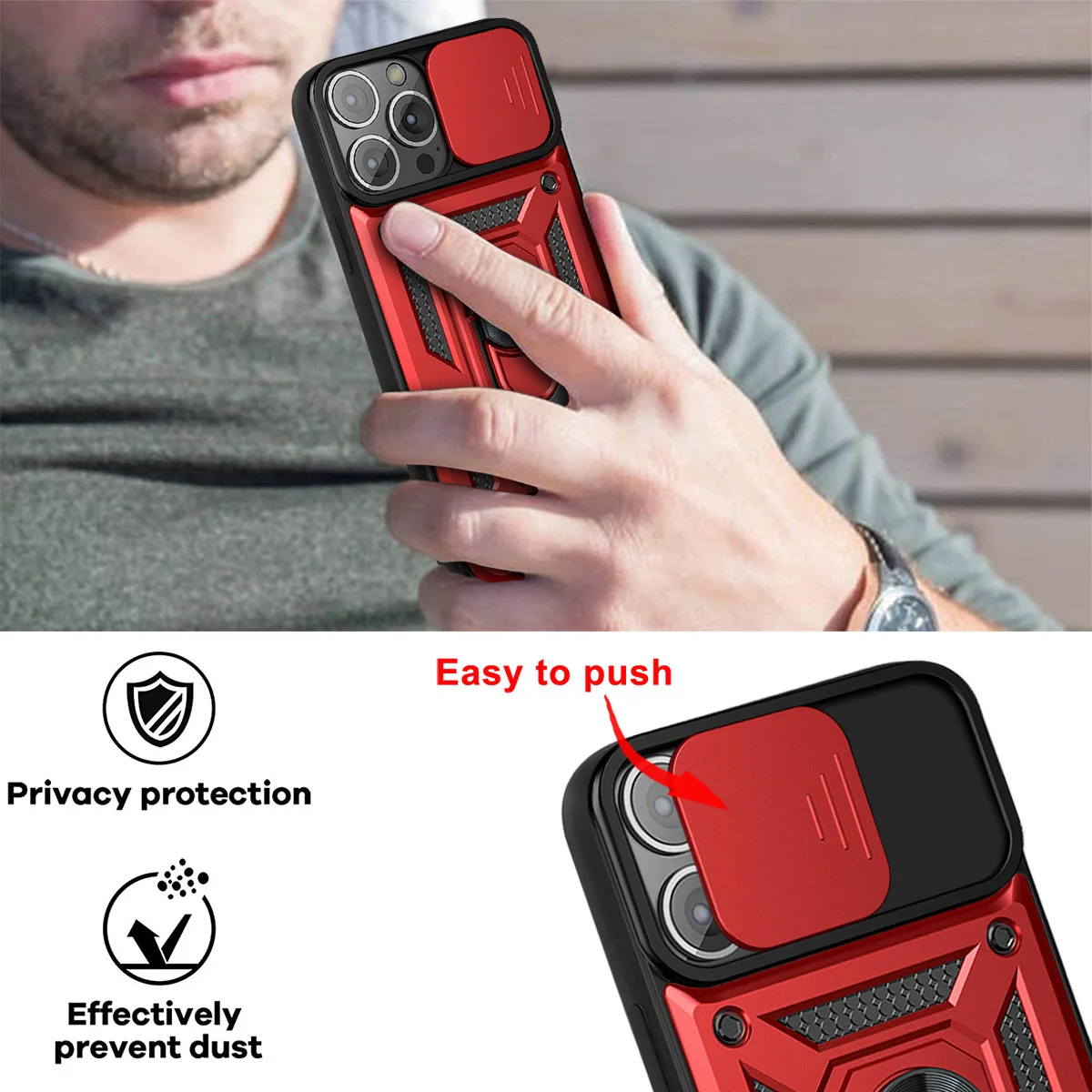 Privacy protection, camera cover and Dustproof phone case