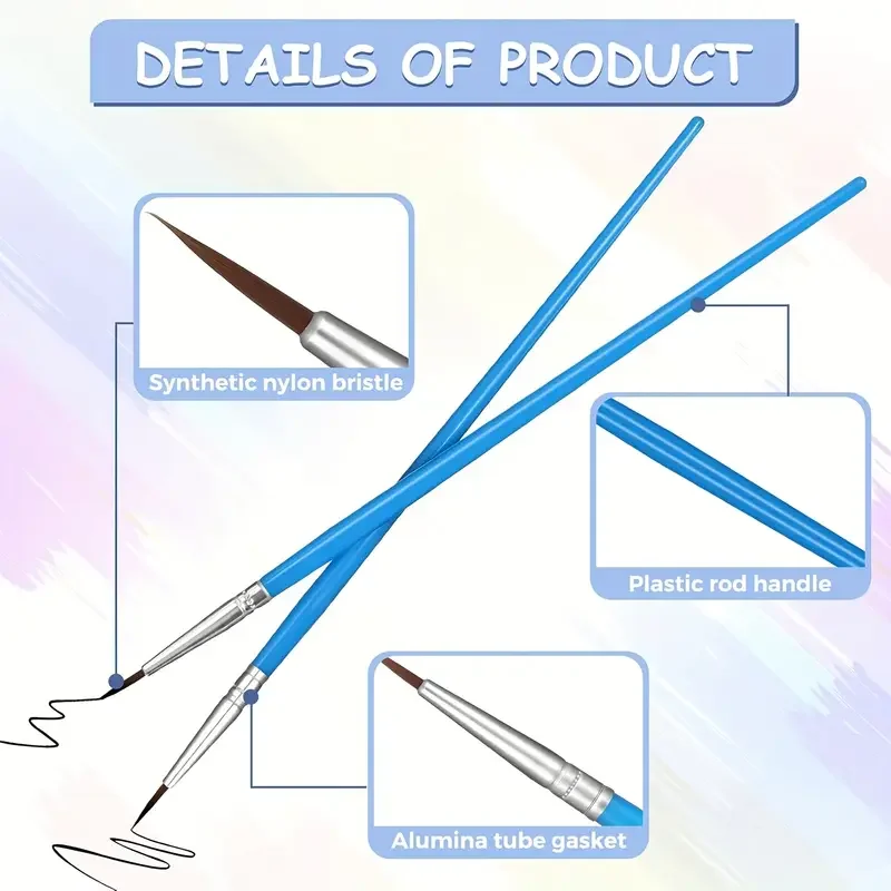 100pcs Paint Brushes Set for Kids Acrylic with Flat Round Pointed Paint Brushes Craft Watercolor Oil Painting Brushes 4