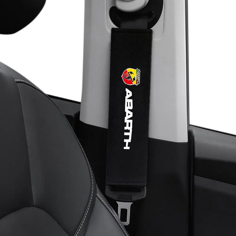 Car Neck Support Headrest Car Seat Belt Cover Shoulder Strap Pads For ABARTH 595 500 124 Spider PUNTO Auto Accessories