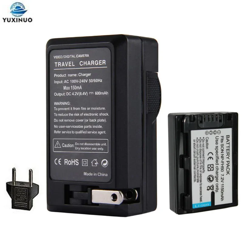 

1150mAh NP-FH50 NPFH50 Camera Battery +AC Charger For Sony A230 A330 A29 A390 HDR-TG1E TG3 TG5 NP-FH40 FH30 FH60 FH70 FH90 FH100