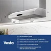 Vesta Atlanta 860CFM 30'' Stainless Steel Range Hood With Dual Motor, Auto Delay Shutoff, Contemporary Design, Pro Performance 3