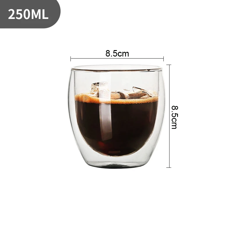 Heat Resistant Transparent Double Wall Glass Cup – Square Imports