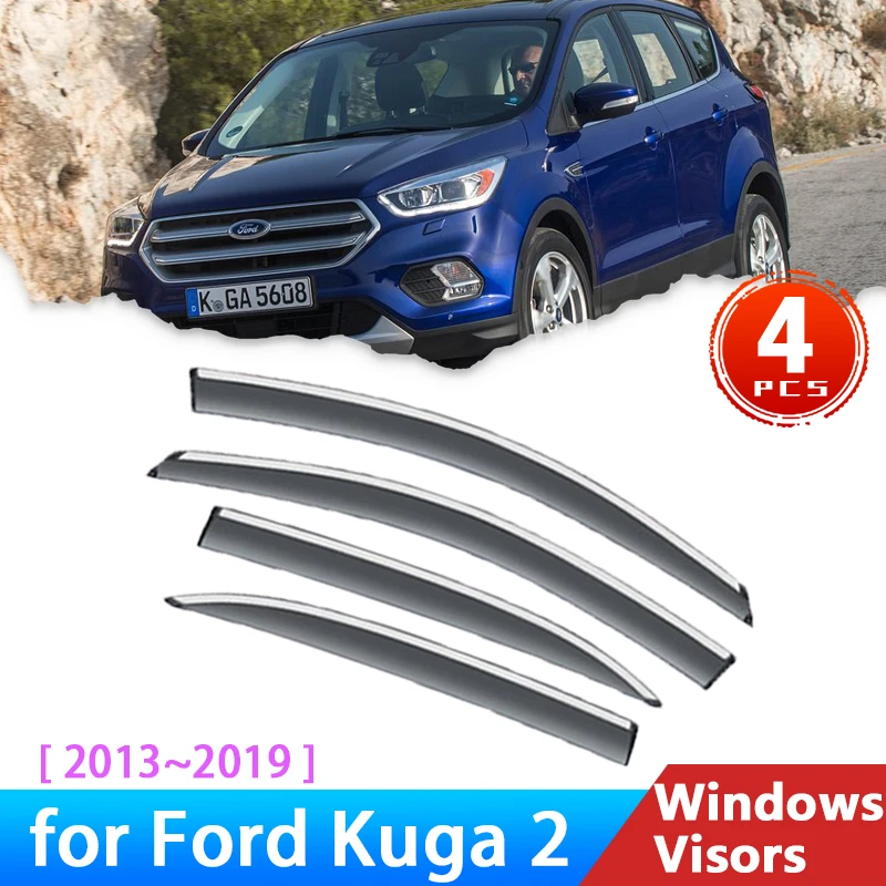  4 Pièces Déflecteurs Vent Fenêtre Voiture pour Ford Kuga  MK3-CX482 2020 2021 2022 2023, Avant ArrièRe FenêTre LatéRale Pare Pluie  Pare Soleil, DéFlecteurs Garde Accessoires