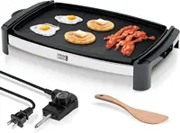 barbecue with 1500 Watt | Electric barbecue 4-8 persons | Portable XXL barbecue griddle for indoor use | Tepaniaky tabl 1