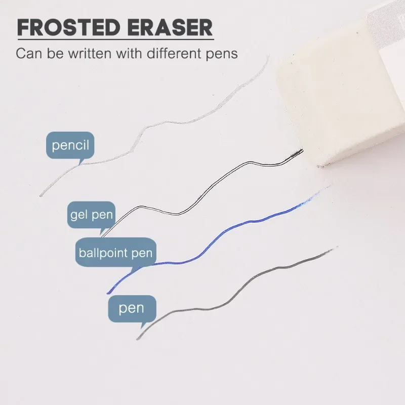 Pencil Eraser 5-1Pcs Ink Erasers for Ballpoint Pen Gel Pen Pencil Matte Office School Stationery
