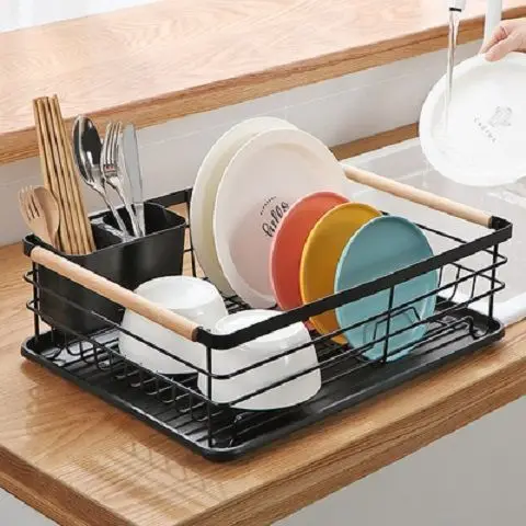 Escurridor de Trastes de Acero Inoxidable Archy para Cocina Fregadero  Organizador Platos Vasos Cucharas Cuchillos Multiusos