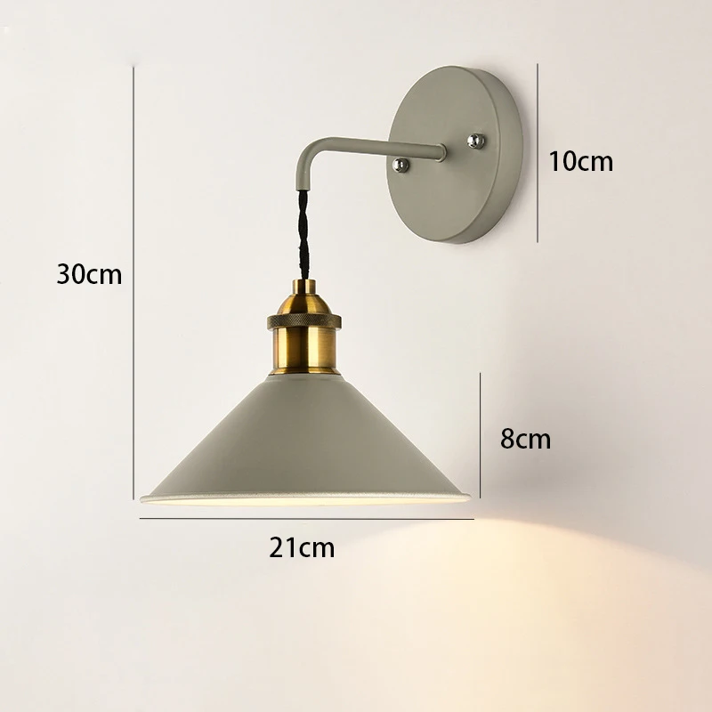 Nordic creative bedroom wall lamp color macaron lamp with corridor corridor staircase wall simple bedside