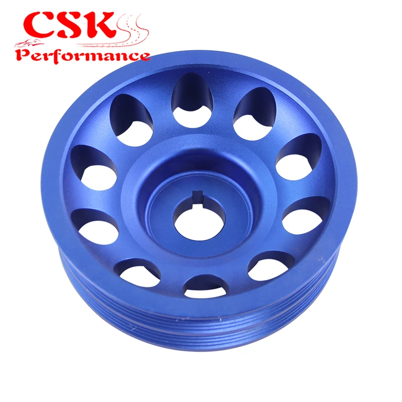 

Aluminum Light-Weight Crankshaft Crank Pulley Fits For Subaru Impreza WRX STI Gray/Red/Black