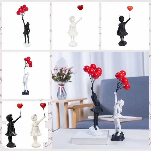 Statue de lanceur de fleurs intérieure en résine, sculpture Banksy FigAuckland, décor de bureau à la maison, collection d'art incroyable 4