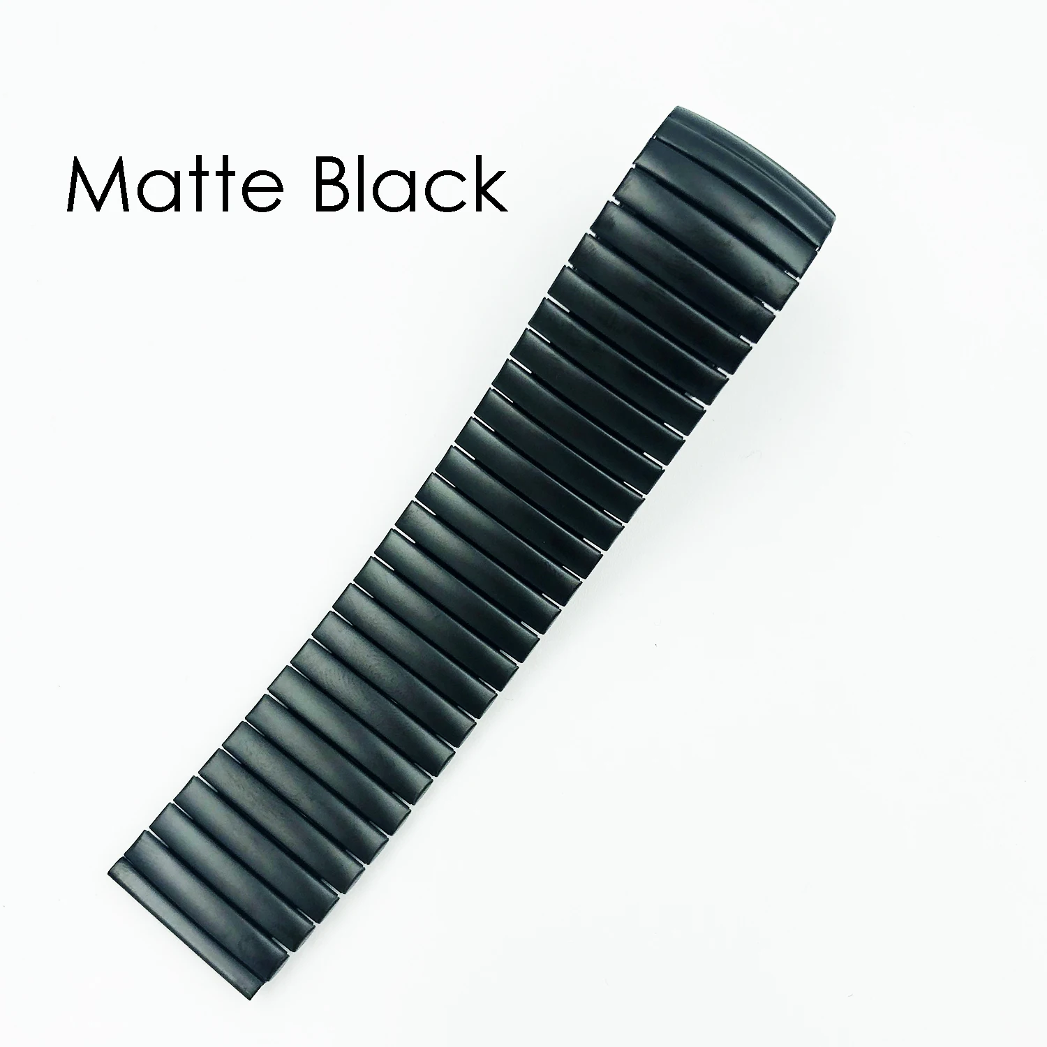 Durable Stainless Steel Elastic Metal Watch Strap - Polished Matte Finish