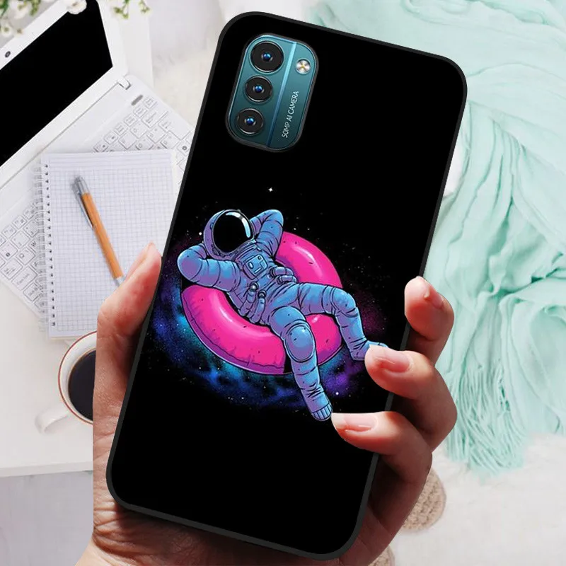 Floral Astronaut Soft TPU Silicone Bumper Phone Case
