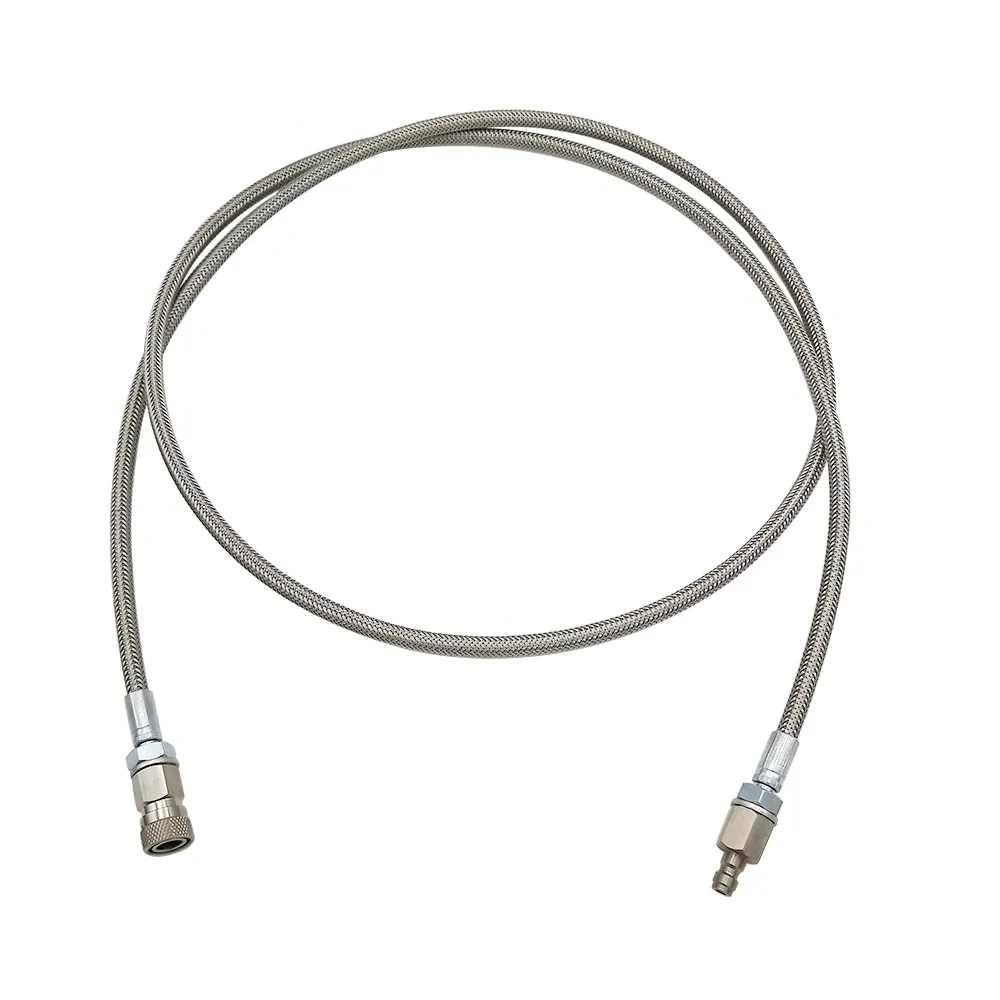 PCP Paintball High Pressure Hose Stainless Braided Fill Whip Extension Tube 40''/60''/80'' Length With 8MM Quick Disconnect