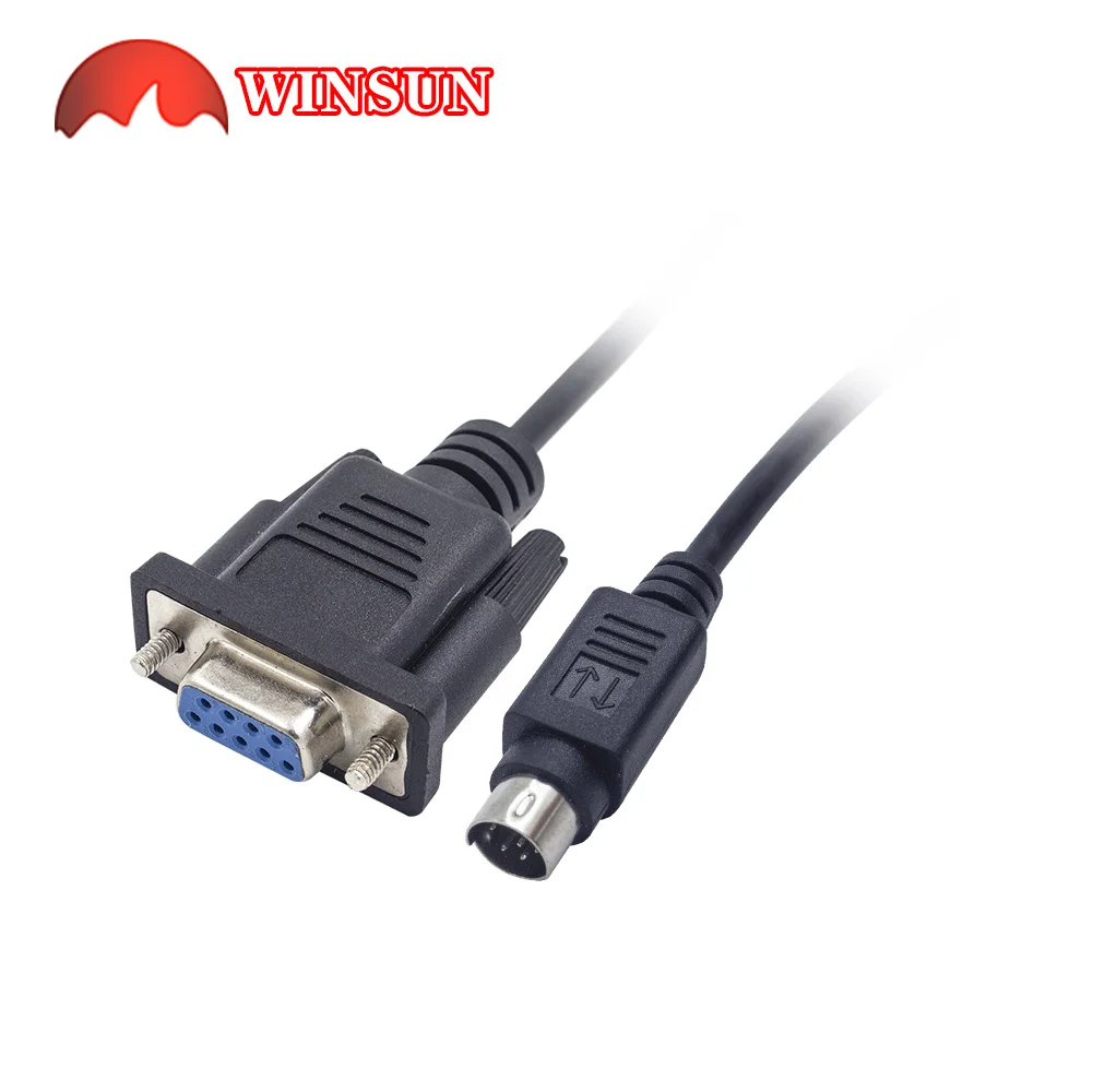 Mitsubishi Fx3u Série fx Plc Programação Cabo Rs232 para Round Pin Samkoon Hmi - Imagem 3