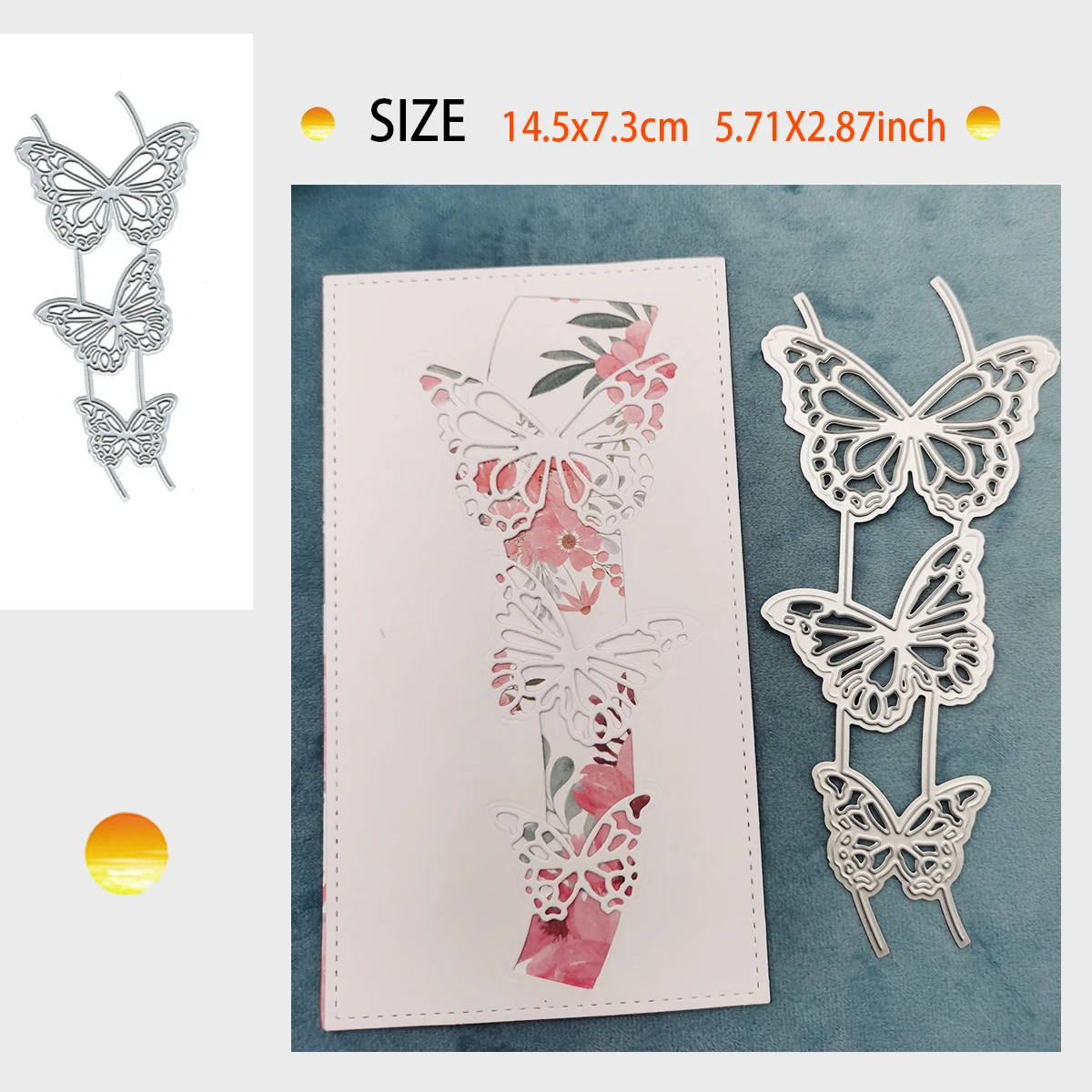 

3pcs butterfly knife die scrapbook notebook making tools embossed carbon steel mold Christmas gift 2024 new arrival