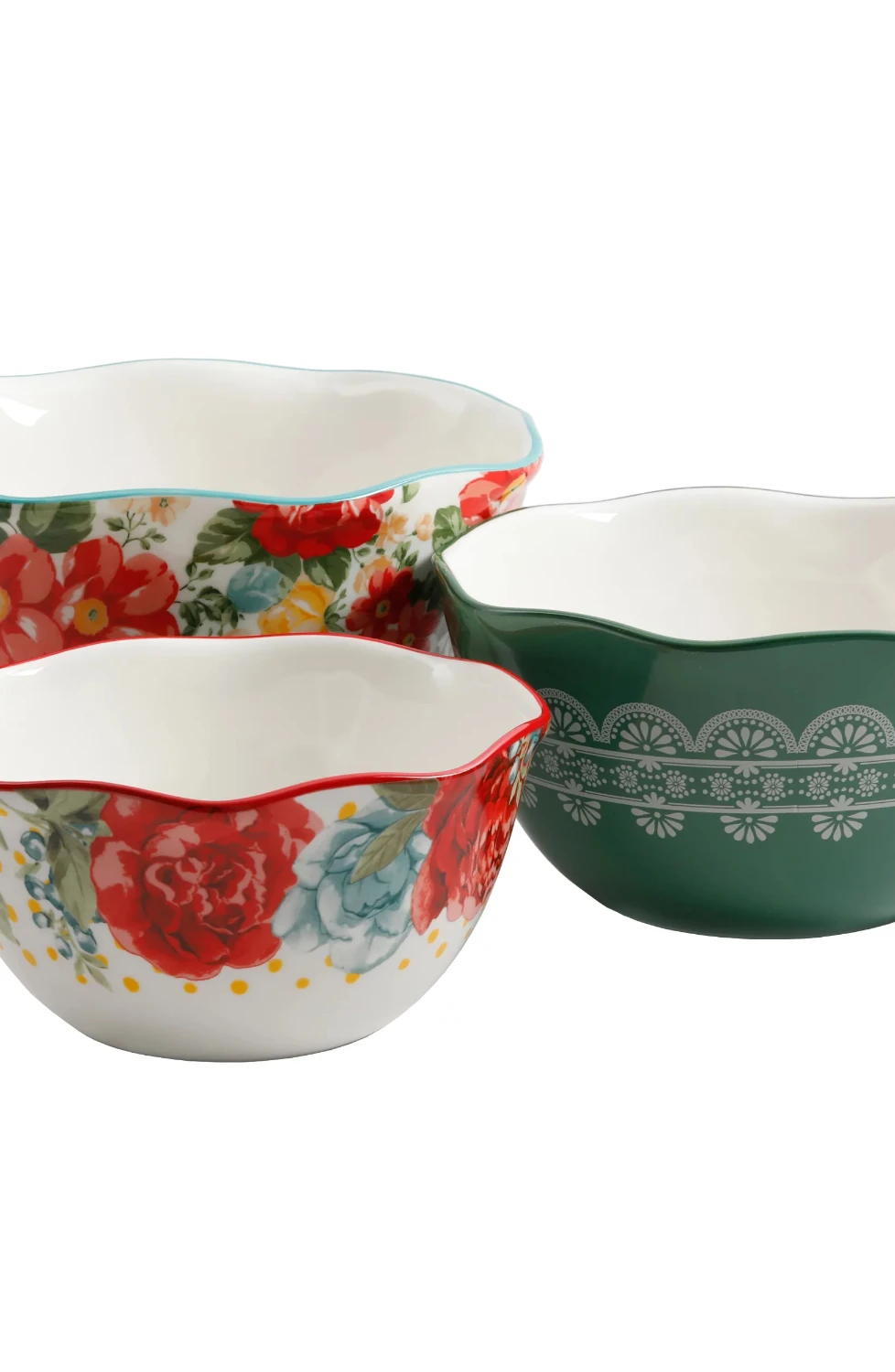 

Floral 3-Piece Serving Bowl Set