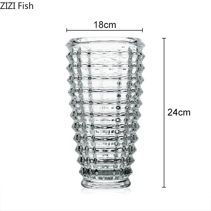 Bright Crystal Vase Terrarium Decor Transparent Glass Flower Pots Decorative Flower Arrangement Desk Decoration Hydroponics Vase 5