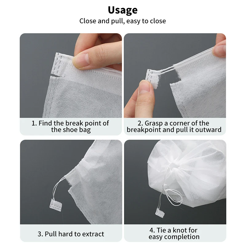 5Pcs Shoe Storage Bag Pull Cord Reusable