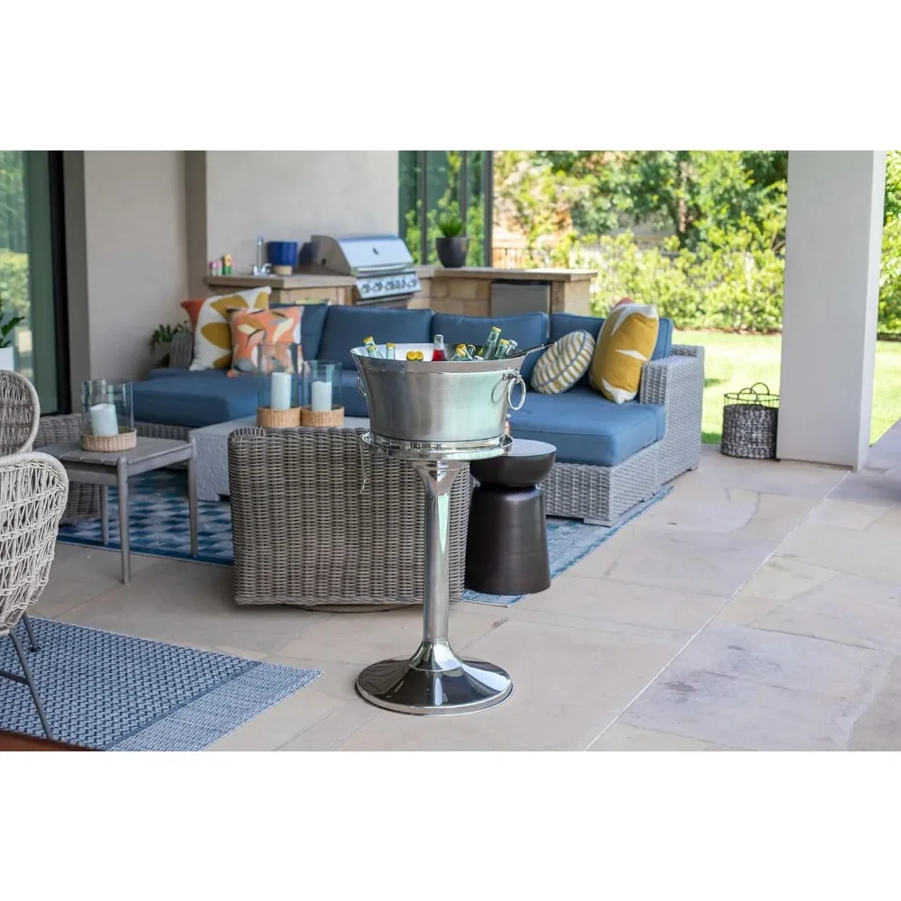 Stainless Steel Beverage Tub with Stand 6