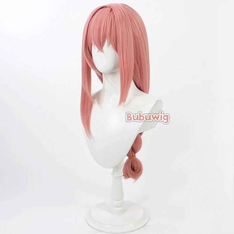 Bubuwig Synthetic Hair Tsukishiro Yanagi Cosplay Wigs Zenless Zone Zero Tsukishiro Yanagi 70cm Pink Braided Wig Heat Resistant