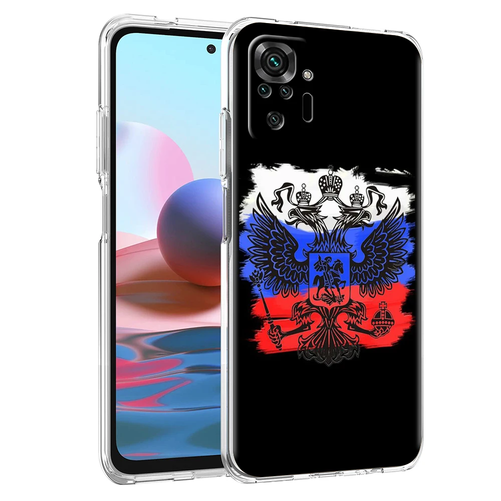 Russland russische Flaggen Handy hülle Abdeckung für Redmi Note 10 11 11t 7 8 8t 9 k40 Gaming 9a 9c Pro plus transparente Soft shell Capas – Detail 8