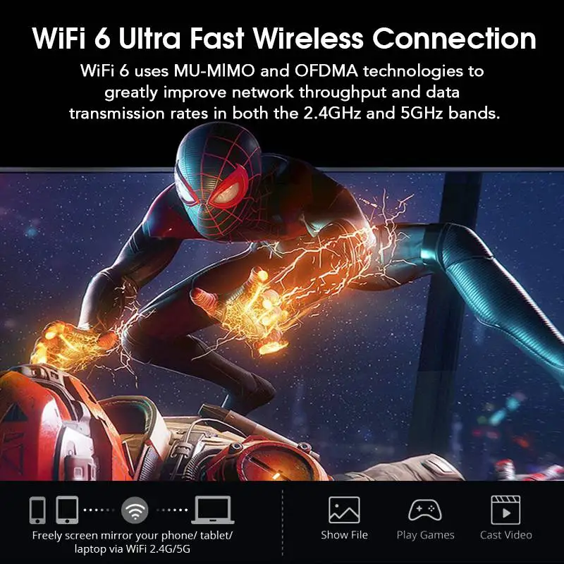 HY800 안드로이드 14 스마트 휴대용 LCD 프로젝터 Wifi LED 스마트 홈시어터 비디오 프로젝터 4K