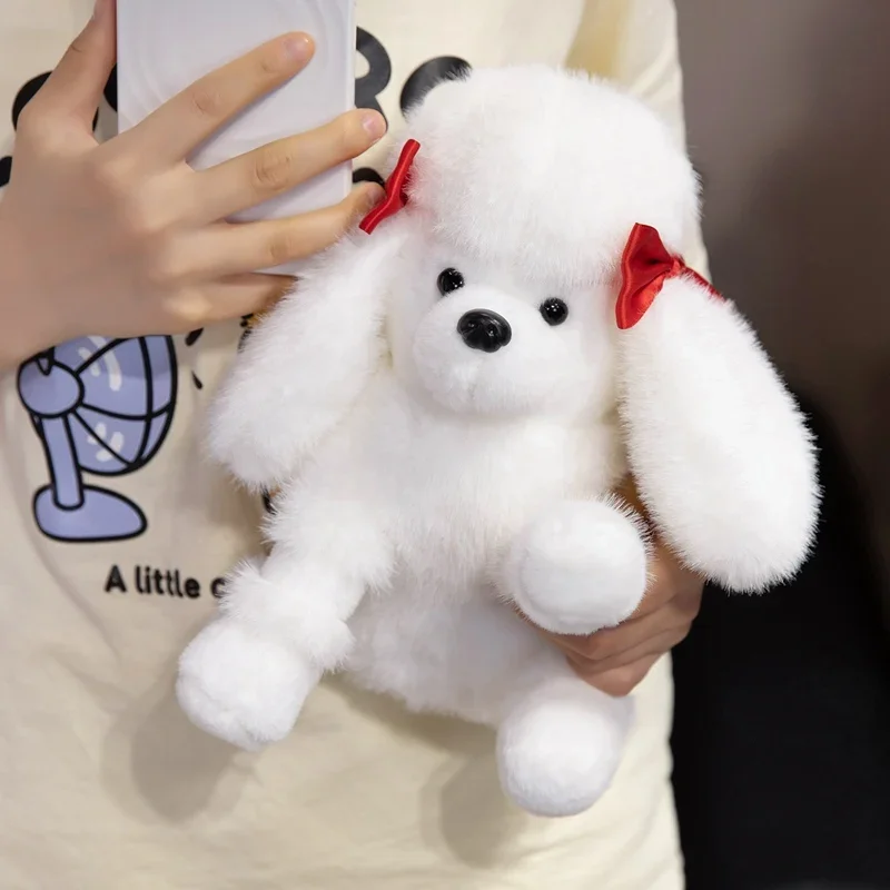 Charming Fluffy Poodle Puppy Plush Toy for Room Décor and Children's Gifts