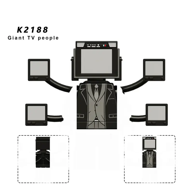 New KDL SWAT Skibidi Toilet Man Figures Anime Block Toys TvMan Titan Cameraman Speakerman Bricks Model Toy Birthday Gift - Image 74