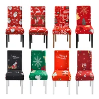 Christmas Dining Chair Cover Spandex Elastic Chair Slipcovers Case Stretch Chair Covers for Wedding Hotel Banquet Dining Room ﻿ 1