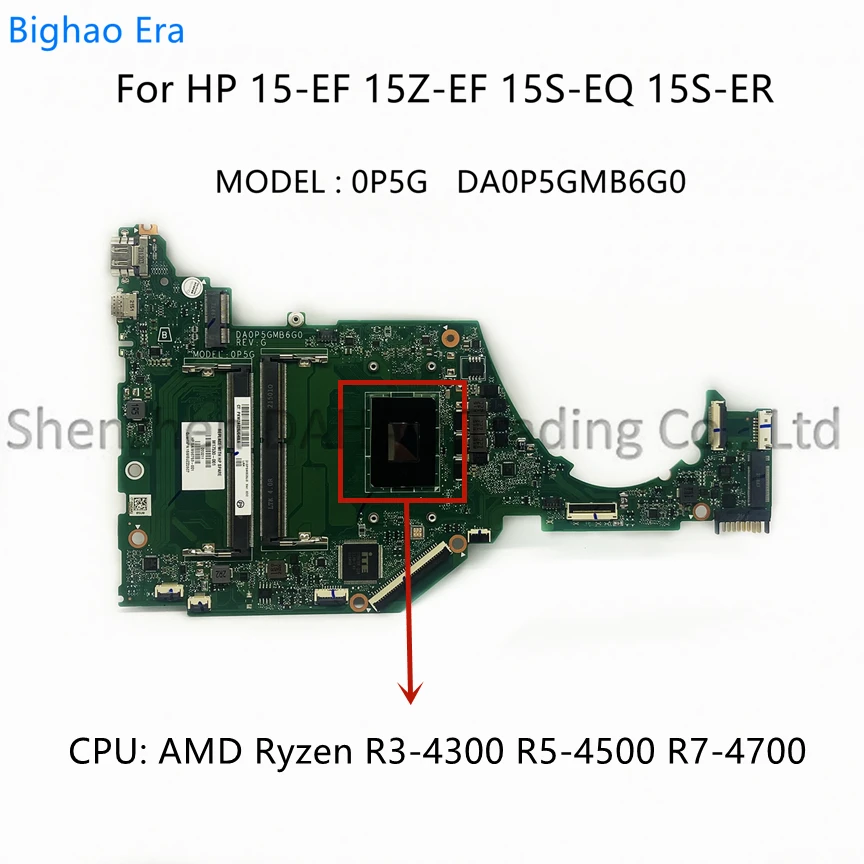 

For HP 15-EF 15Z-EF 15-EQ 15S-ER Laptop Motherboard DA0P5GMB6G0 With R5-4500 R7-4700 CPU DDR4 SPS:M03344-601 M17530-601 100% New