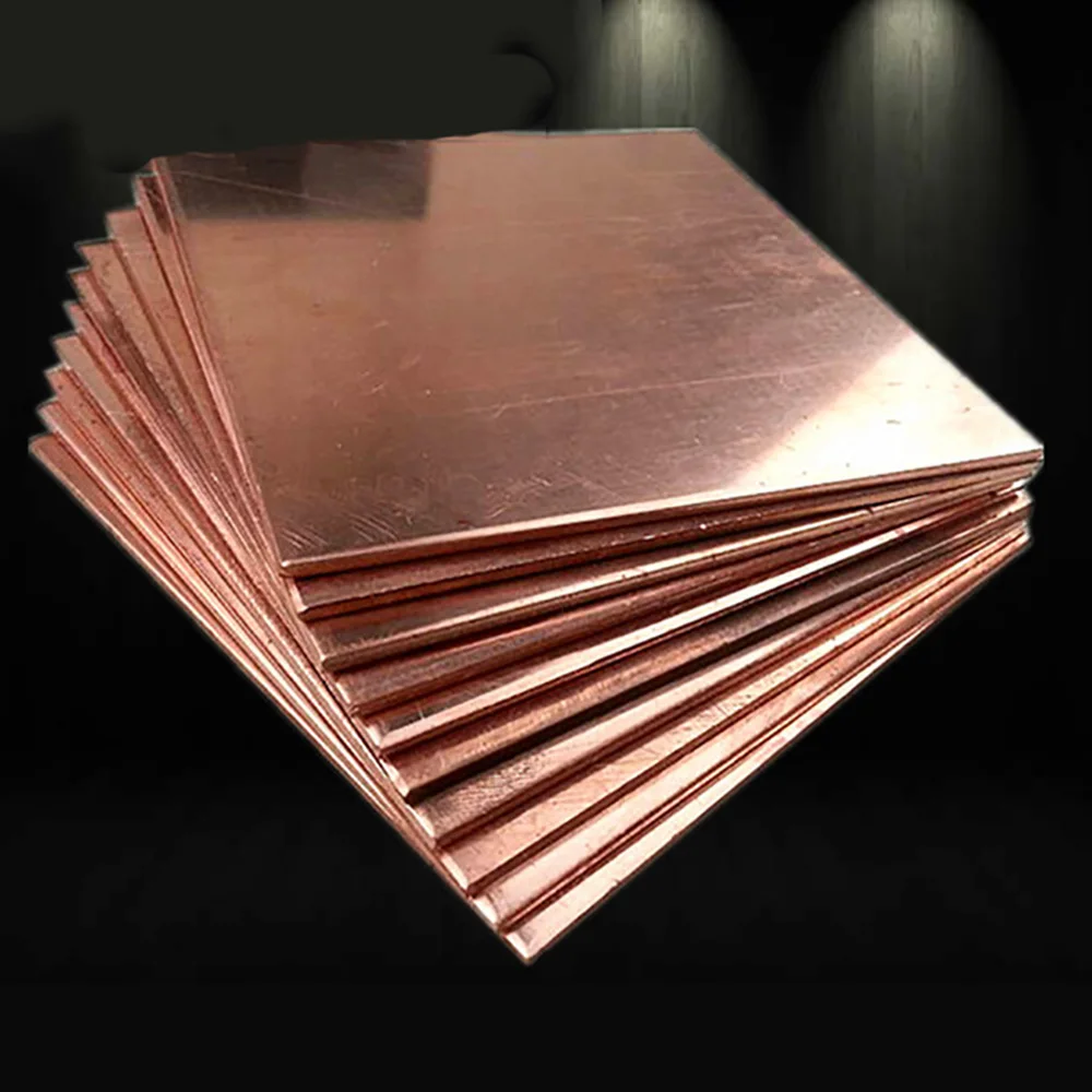 Flat Sheet Copper Sheet Thickness Copper Plate CNC Frame Model Mould DIY Construction Pad 0.5mm To 1.5mm X 100mm X 100mm T2 Square Materials (Size : 0.8mm, Color : 300x300mm - View #14