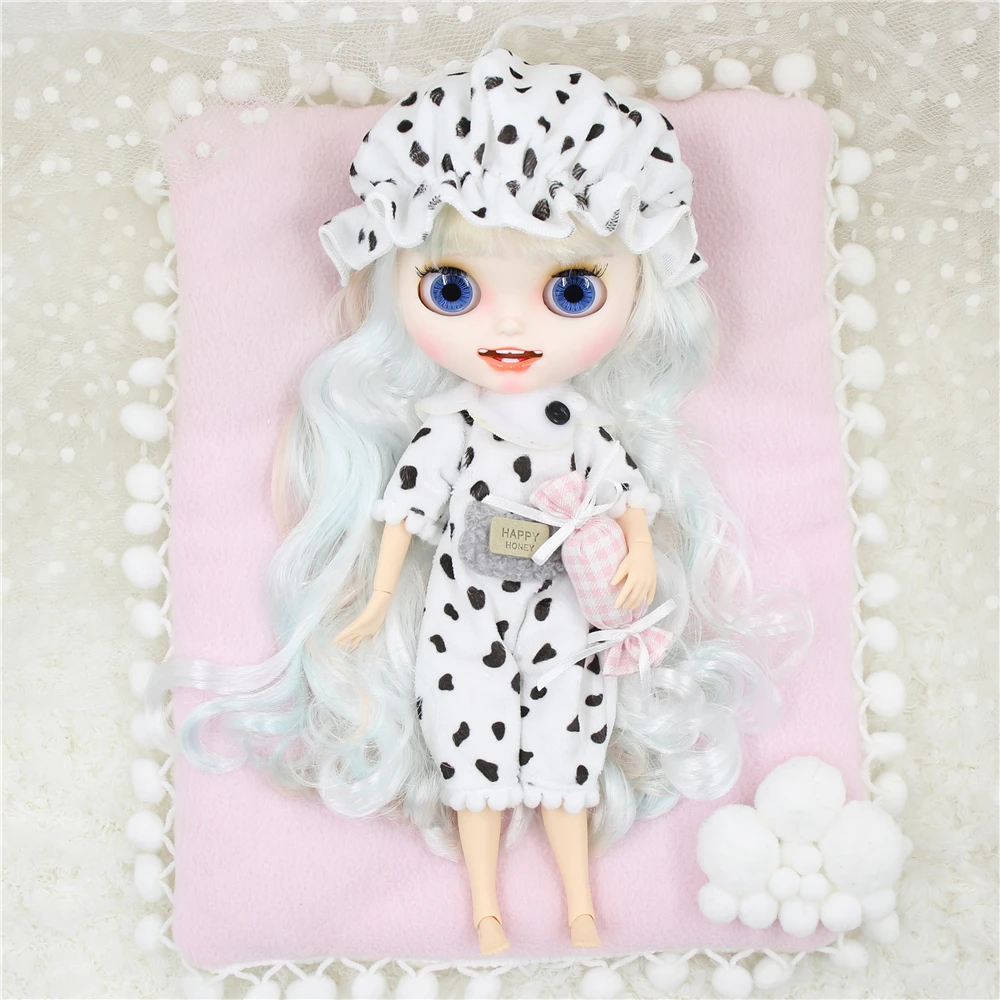 Neo Blythe Κούκλα με στίγματα Romper Onesie & ριγέ τζιν Combo 1