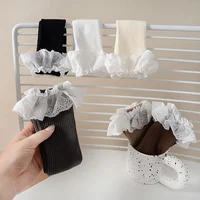 Retro Korean Princess Infant Ruffle Socken Autumn Breathable Children Cotton Stockings Cute Girl Baby Versatile Long Tube Socks 6