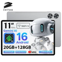 SVITOO P11-T Tablet Android 16 2025 11 Inch 90Hz Unisoc T615 20GB RAM 128GB ROM 8800mAh Battery WiFi 5 GPS Widevine L1 With Case