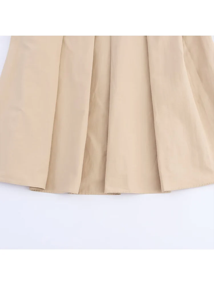 Women Autumn Skirt With Belt Fashion High Street Ladies High Waist Pleated A-line Long Skirt Female Elegant Leisure 2025 New