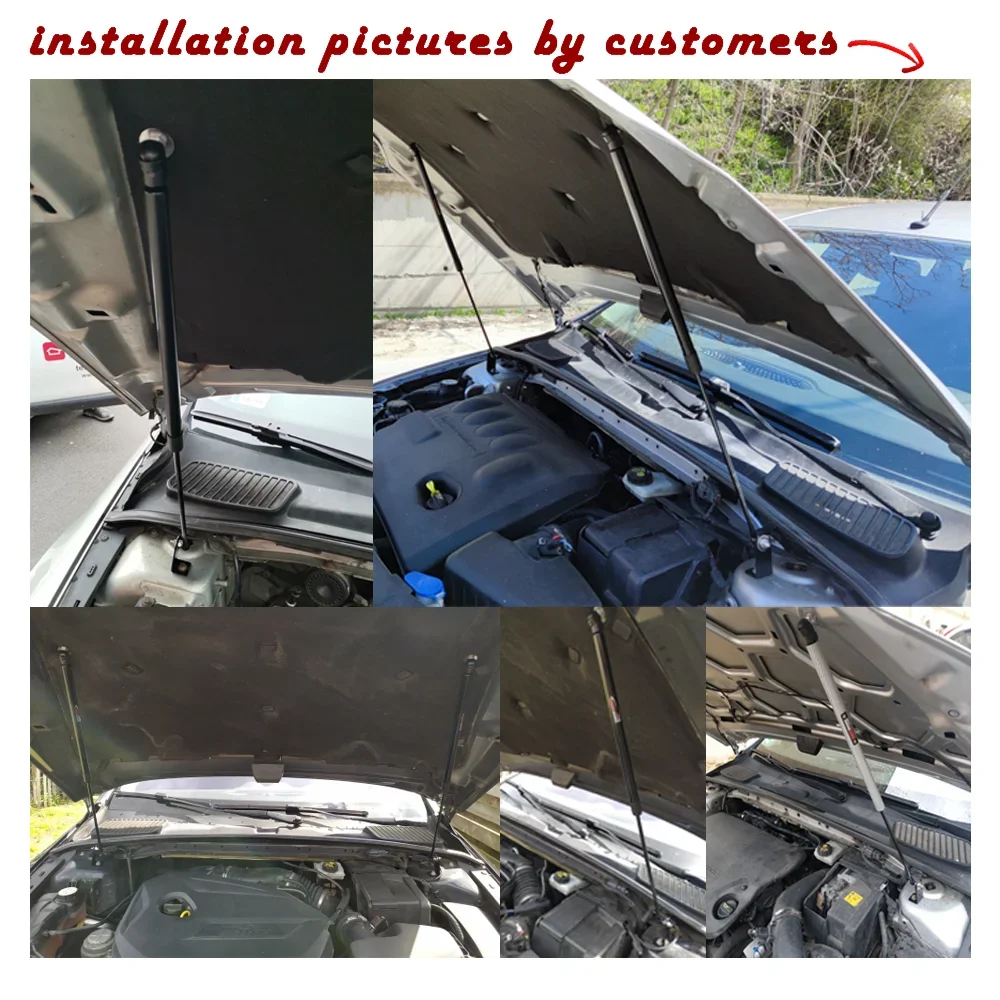 Front Bonnet Hood Modify Gas Struts Carbon Fiber Spring Damper Lift Support Absorber for Ford Mondeo mk4 Ford fiesta 2007-2013