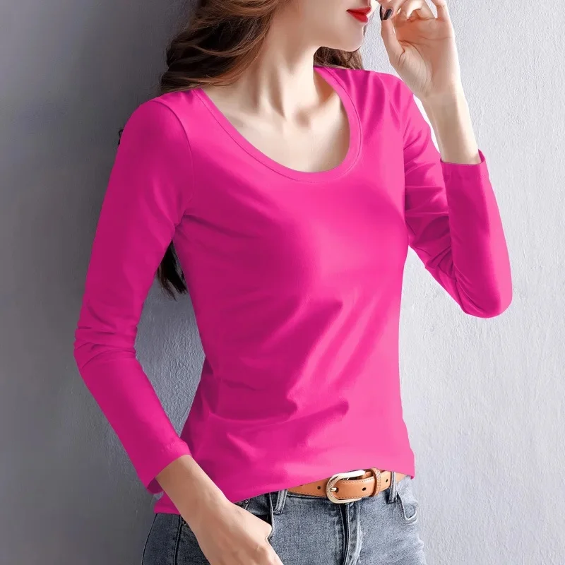 Rose Red round neck long sleeve