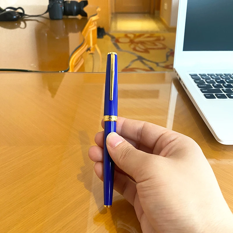 

100% Brand New Luxury Blue Classic Fountain Ballpoint Pen Signature Pen Office School Writing Supplies Office Stationery 65521