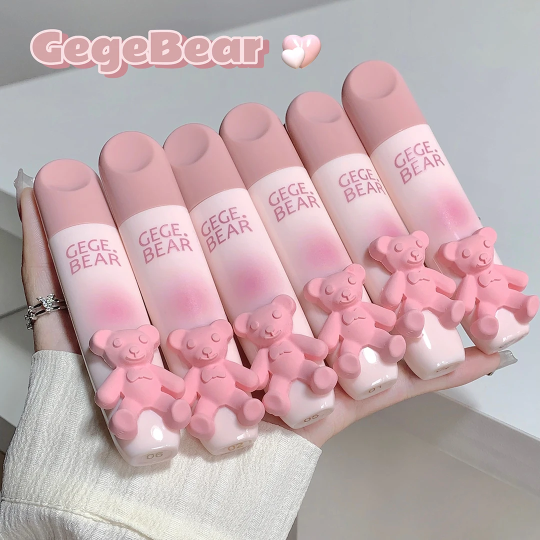 

Cute Bears Soft Matte Lip Gloss Velvet Lip Glaze Long Lasting Smooth Waterproof Blush Makeup Liquid Lipstick Korean Style Makeup