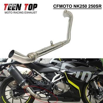 For CFMOTO NK250 NK 250 250SR Exhaust Stainless Steel Exhaust Pipe Motorcycle Exhaust Front Tube Escape Moto Silencer Bike Elbow