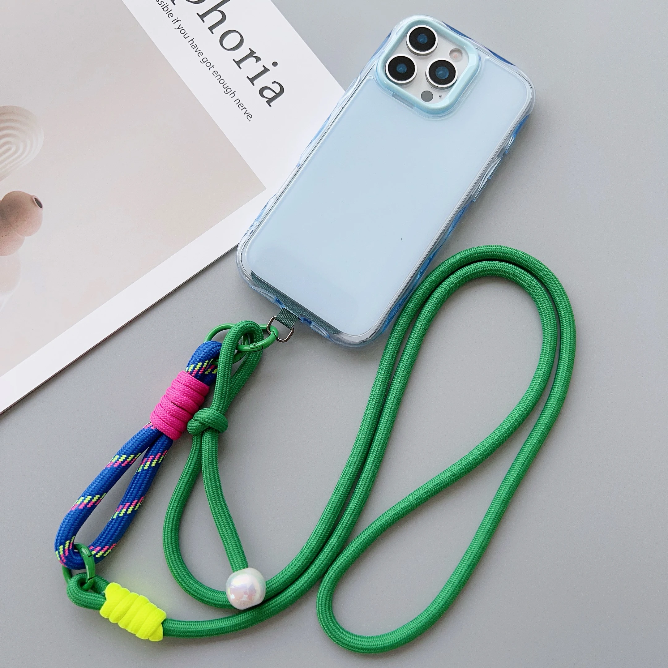 Versatile Two-in-One Adjustable Mobile Lanyard with Crossbody and Wrist Strap Options