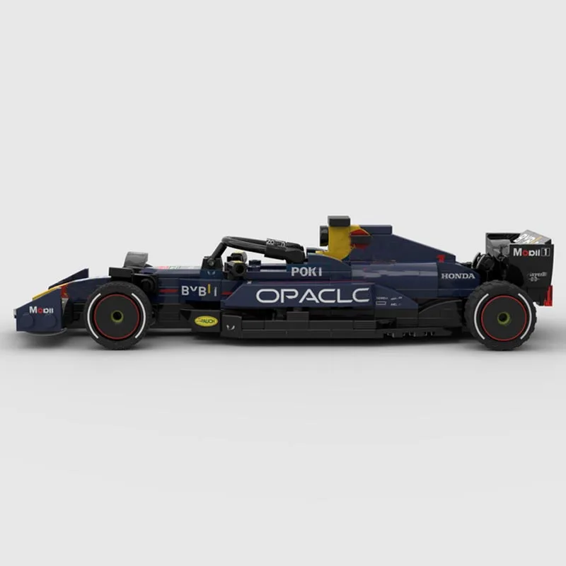 테스타로사 MOC-141349 F1 RB19 팀 스테이크 포뮬러 1 경주용 자동차 모델 조립 키트, 크리에이터 블록 브릭, 어린이 장난감 생일 선물, 신제품