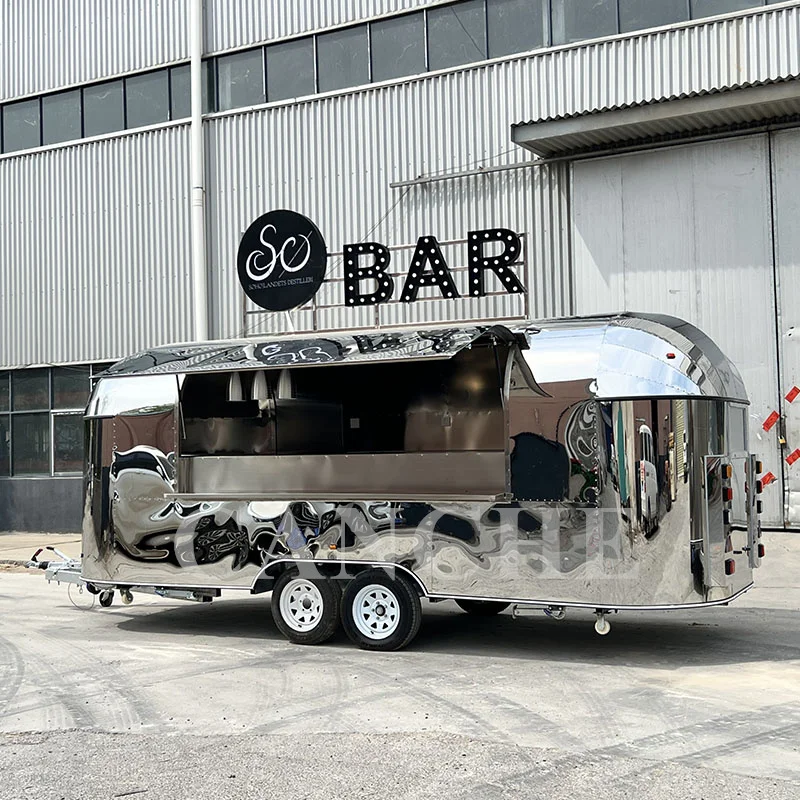 رومانيا مخصص Airstream المطبخ المحمول شاحنة الوجبا...