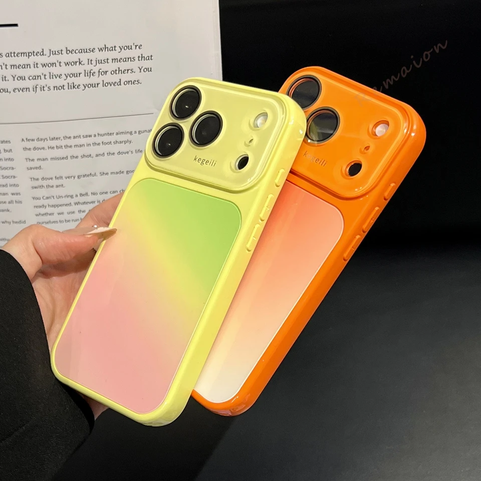 Colorful Official Phone Case For Iphone 12 13 14 15 16 17 Pro Max 17Pro 16Pro Fashion Big Windows Shockproof Protector_voghion.com