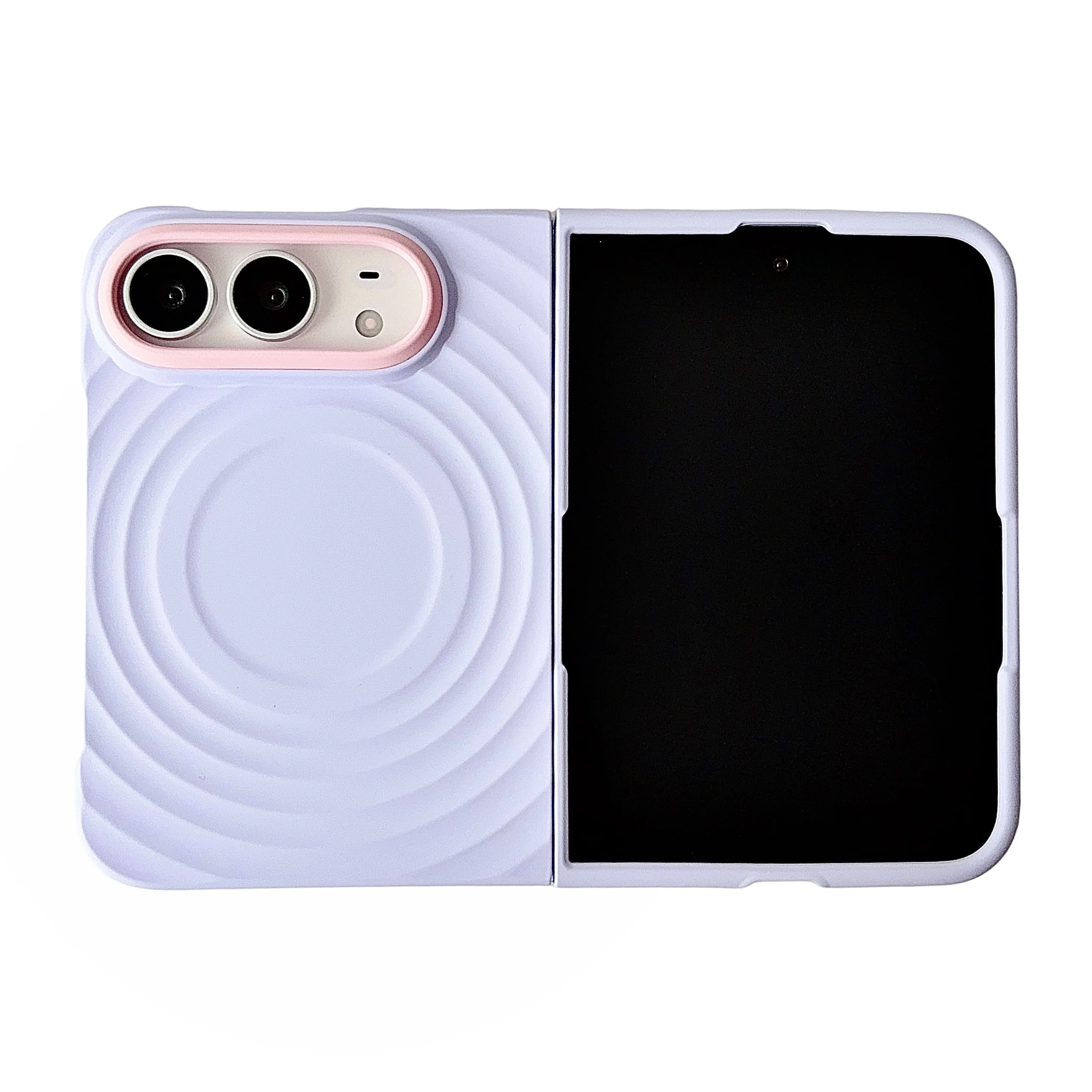 Luxury Silicone Ripples Cover with Magnetic Ring Stand