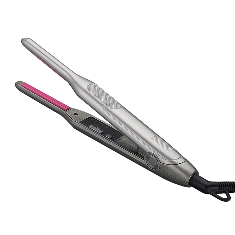Small Hair Curler For Short Hair Thin Plate Pencil Flat Iron 450&deg;F Professional Salon Curling Iron Dual Voltage Portable