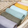 120*120cm Muslin Bamboo Baby Blanket Soft 2 Layers Newborn Swaddle Wrap Bath Towel Blanket Infant Sleepsack Stroller Cover 0-36M 4