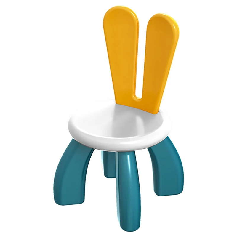 Plastic Children's Stool with Backrest, Activity Table Chair for Kids, Kindergarten Baby Learning Chair with 24cm Seat Height