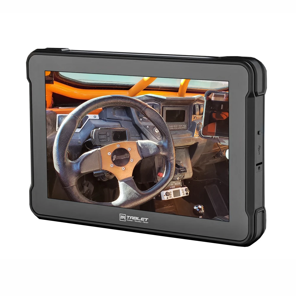10-дюймовый 10.5-дюймовый внедорожный Прочный планшет 4G GPS GNSS с 2-канальным видеовходом AHD, RS232, RJ45, CANBUS, GPIO