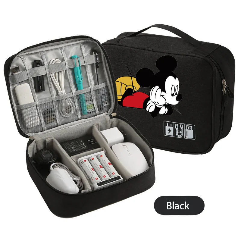 Mickey minnie Egér Vezeték tároló Szatyor Digitális Elektronfizika kiegészítők USB tárolására Zsák töltő dugasz Szervező Maroktelefon utazási Hosszúnadrág