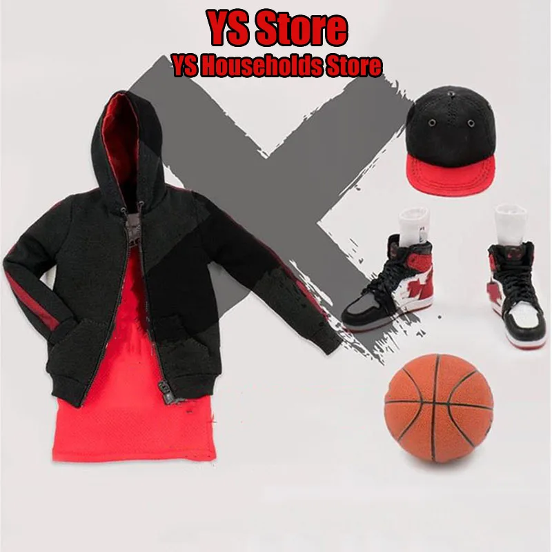 

BANNED BF001 1/6 Female Soldier Trendy Basketball Jersey Hooded Zipper Coat Sneakers Accessory For 12" Action Figure Body Toy